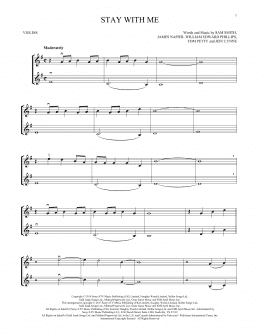 page one of Stay With Me (Violin Duet)