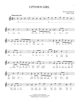 page one of Uptown Girl (Ocarina)