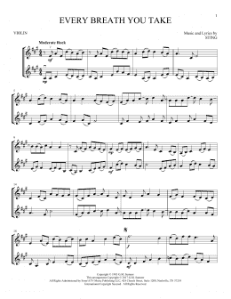 page one of Every Breath You Take (Violin Duet)