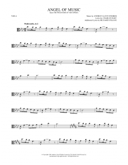 page one of Angel Of Music (from The Phantom Of The Opera) (Viola Solo)