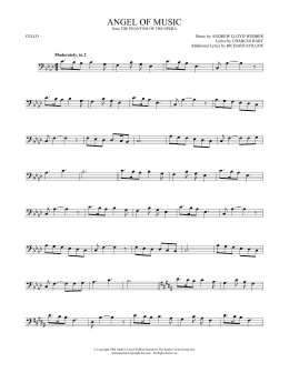 page one of Angel Of Music (from The Phantom Of The Opera) (Cello Solo)
