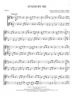 page one of Stand By Me (Violin Duet)