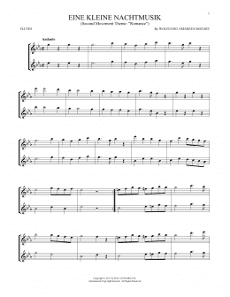 page one of Eine Kleine Nachtmusik (Flute Duet)