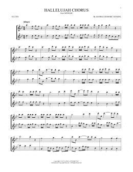 page one of Hallelujah Chorus (Flute Duet)