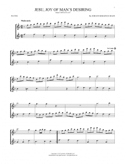 page one of Jesu, Joy Of Man's Desiring (Flute Duet)
