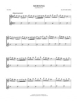 page one of Morning (Flute Duet)
