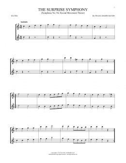 page one of The Surprise Symphony (Flute Duet)