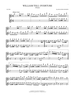 page one of William Tell Overture (Flute Duet)