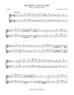 page one of Trumpet Voluntary (Flute Duet)