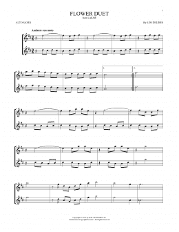 page one of Flower Duet (Alto Sax Duet)