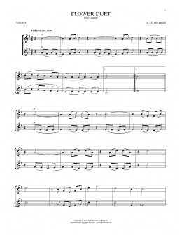 page one of Flower Duet (Violin Duet)