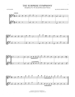 page one of The Surprise Symphony (Alto Sax Duet)