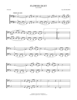 page one of Flower Duet (Cello Duet)
