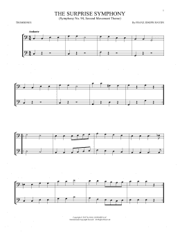 page one of The Surprise Symphony (Trombone Duet)