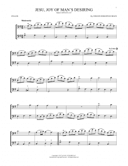 page one of Jesu, Joy Of Man's Desiring (Cello Duet)