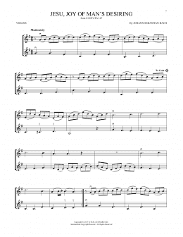 page one of Jesu, Joy Of Man's Desiring (Violin Duet)