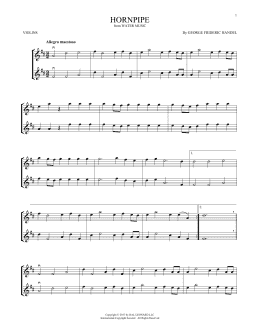 page one of Hornpipe (Violin Duet)