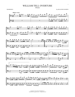 page one of William Tell Overture (Trombone Duet)