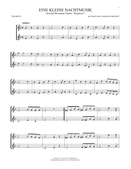 page one of Eine Kleine Nachtmusik (Trumpet Duet)