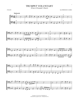page one of Trumpet Voluntary (Cello Duet)