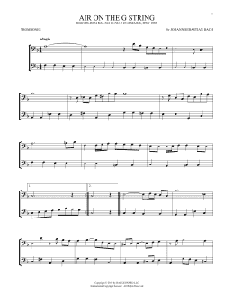 page one of Air (Air On The G String) (Trombone Duet)
