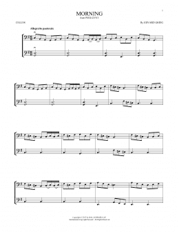 page one of Morning (Cello Duet)