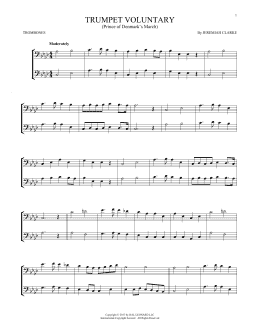 page one of Trumpet Voluntary (Trombone Duet)