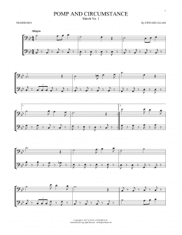 page one of Pomp And Circumstance, March No. 1 (Trombone Duet)