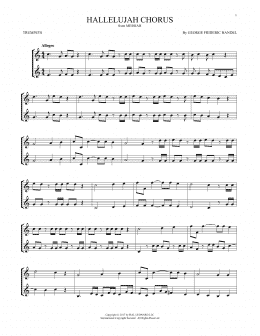 page one of Hallelujah Chorus (Trumpet Duet)