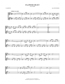 page one of Flower Duet (Clarinet Duet)