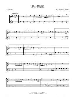page one of Fanfare Rondeau (Alto Sax Duet)