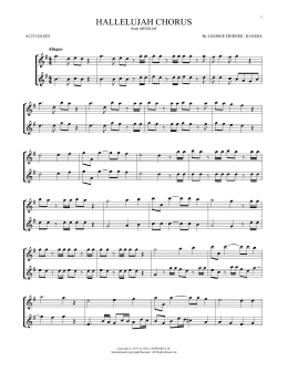 page one of Hallelujah Chorus (Alto Sax Duet)