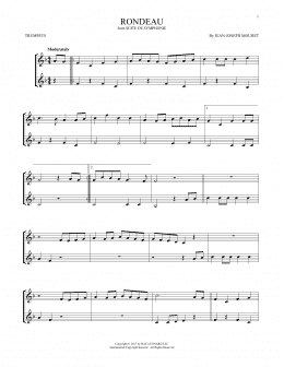 page one of Fanfare Rondeau (Trumpet Duet)
