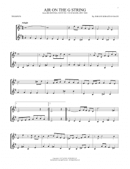 page one of Air (Air On The G String) (Trumpet Duet)