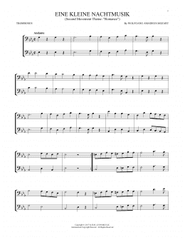 page one of Eine Kleine Nachtmusik (Trombone Duet)