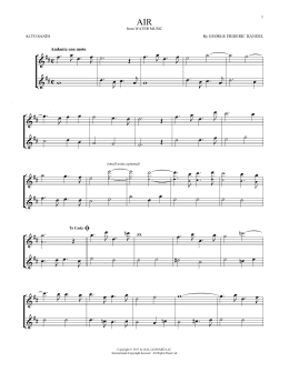 page one of Air (Alto Sax Duet)