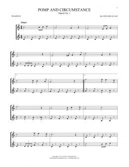 page one of Pomp And Circumstance, March No. 1 (Trumpet Duet)
