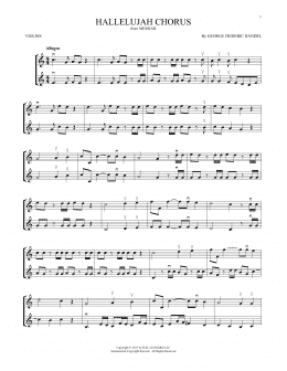 page one of Hallelujah Chorus (Violin Duet)