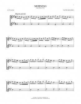 page one of Morning (Alto Sax Duet)