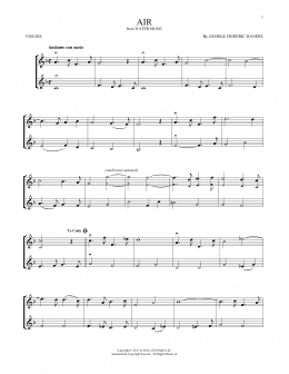 page one of Air (Violin Duet)