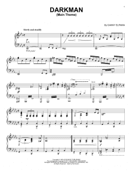 page one of Darkman (Piano Solo)