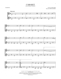 page one of Cabaret (Trumpet Duet)