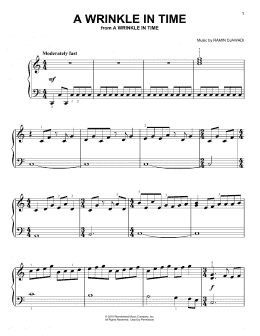page one of A Wrinkle In Time (from A Wrinkle In Time) (Easy Piano)