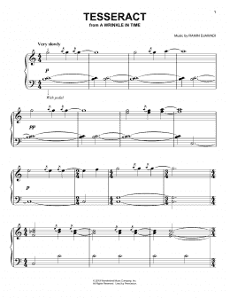 page one of Tesseract (from A Wrinkle In Time) (Easy Piano)