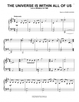 page one of The Universe Is Within All Of Us (from A Wrinkle In Time) (Easy Piano)