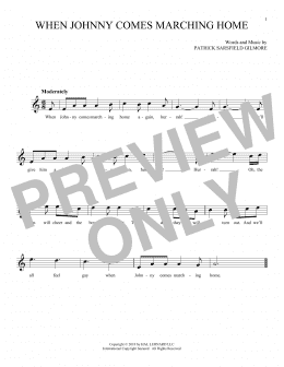 page one of When Johnny Comes Marching Home (Ocarina)