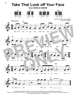 page one of Take That Look Off Your Face (Super Easy Piano)