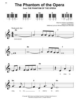 page one of The Phantom Of The Opera (Super Easy Piano)