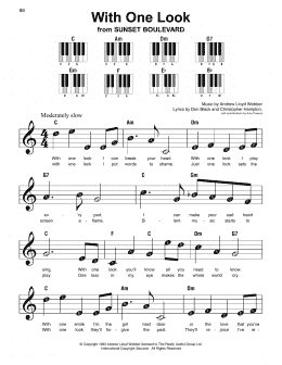 page one of With One Look (Super Easy Piano)