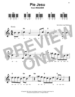 page one of Pie Jesu (Super Easy Piano)